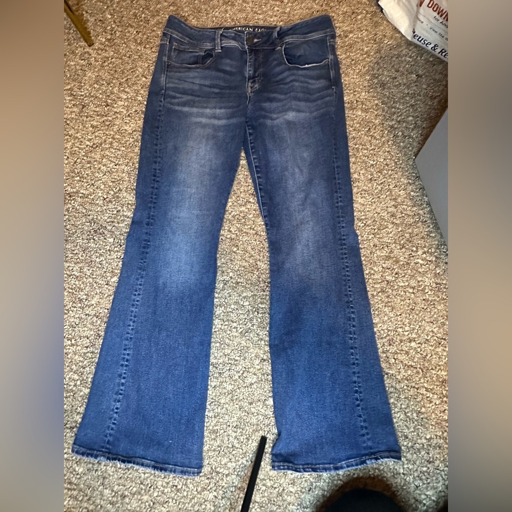American Eagle Outfitters Dark Blue Flare Jeans